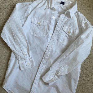 White Gap Collared Button Down Shirt